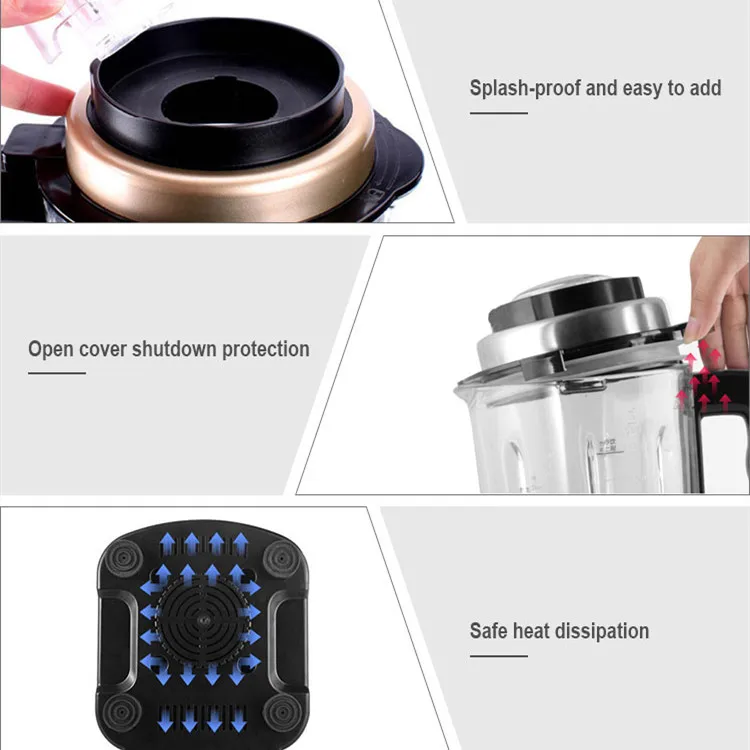 Portable 1400W Kitchen Blender and Juicer 220V 110V Home Appliances with Glass Container Electric for Household Use