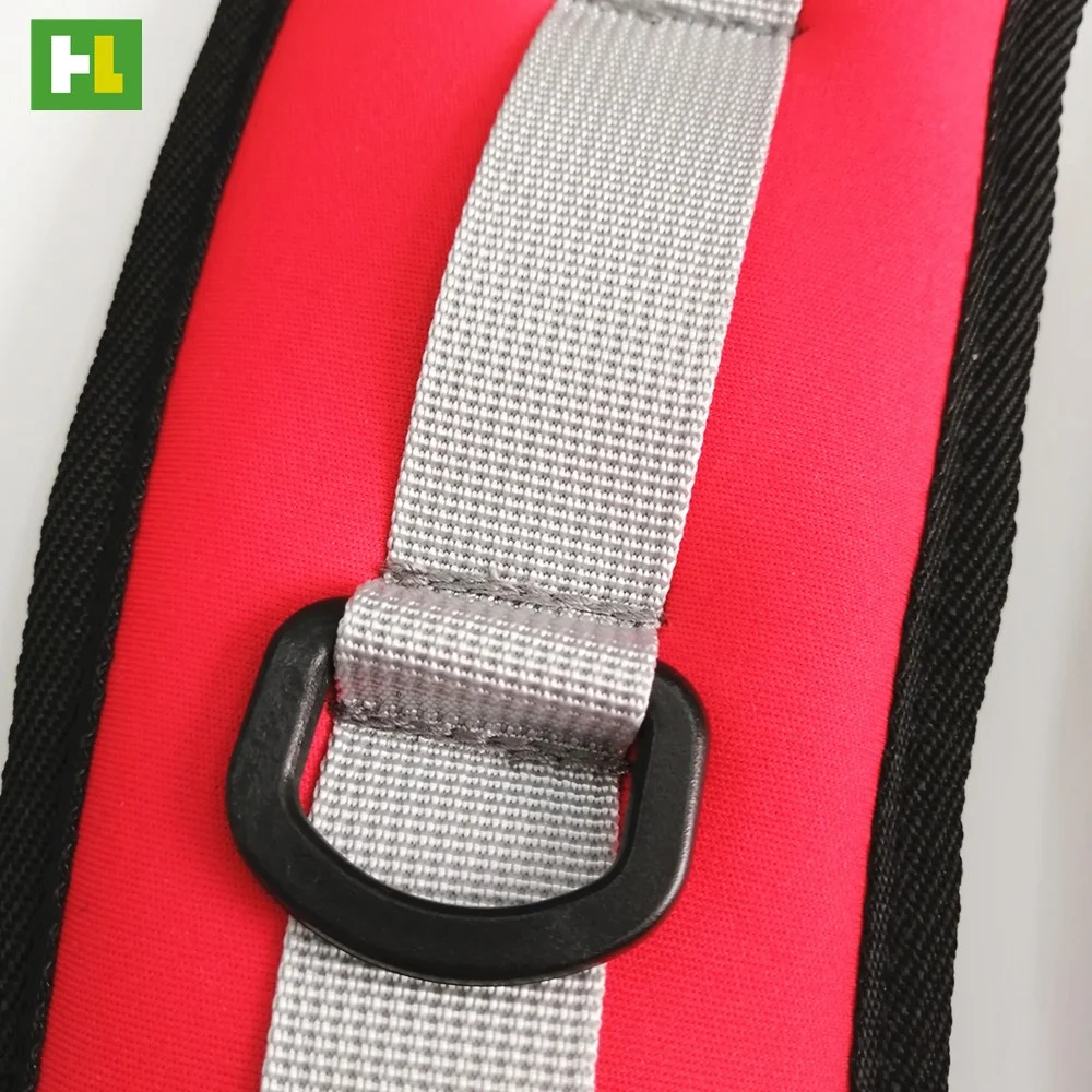 High quality detachable red SBR padded backpack shoulder strap