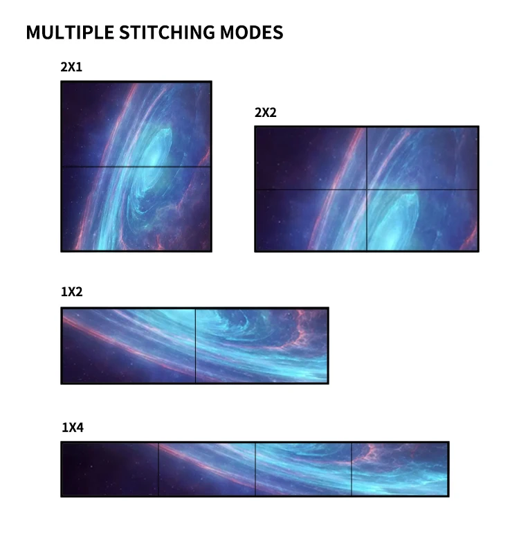 Professional  3D 4K TV WALL Processor8K 2X2 1X4 video wall controller 4k