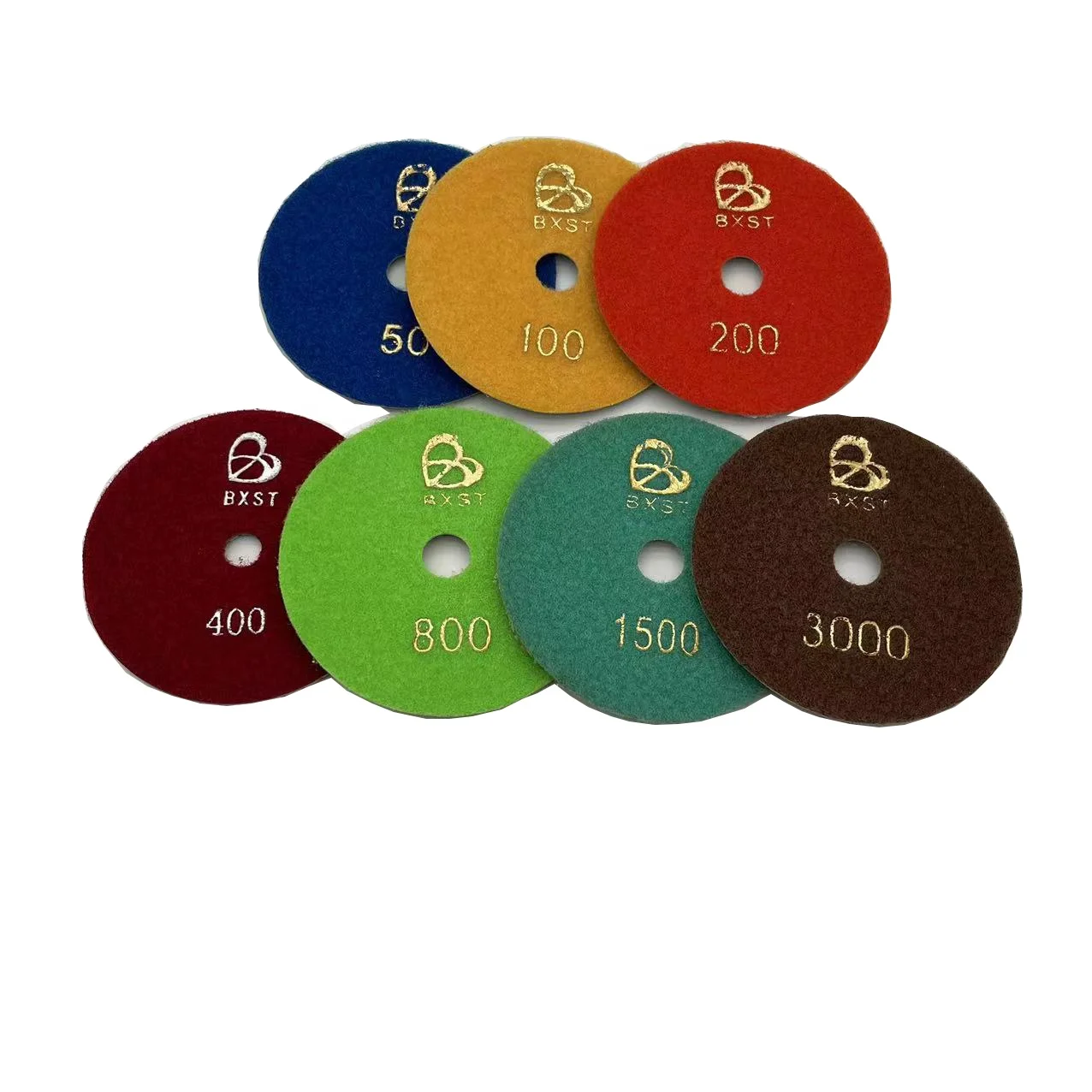 Baixin wet water flexible abrasive diamond polishing pads for marble granite quartz nano sintered stone ceramic