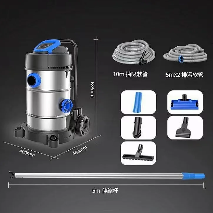 220V 50HZ EU plug CPS-101 Fish Pond Sewage Suction Machine Pond Cleaning Filter Swimming Pool Underwater Vacuum Pump