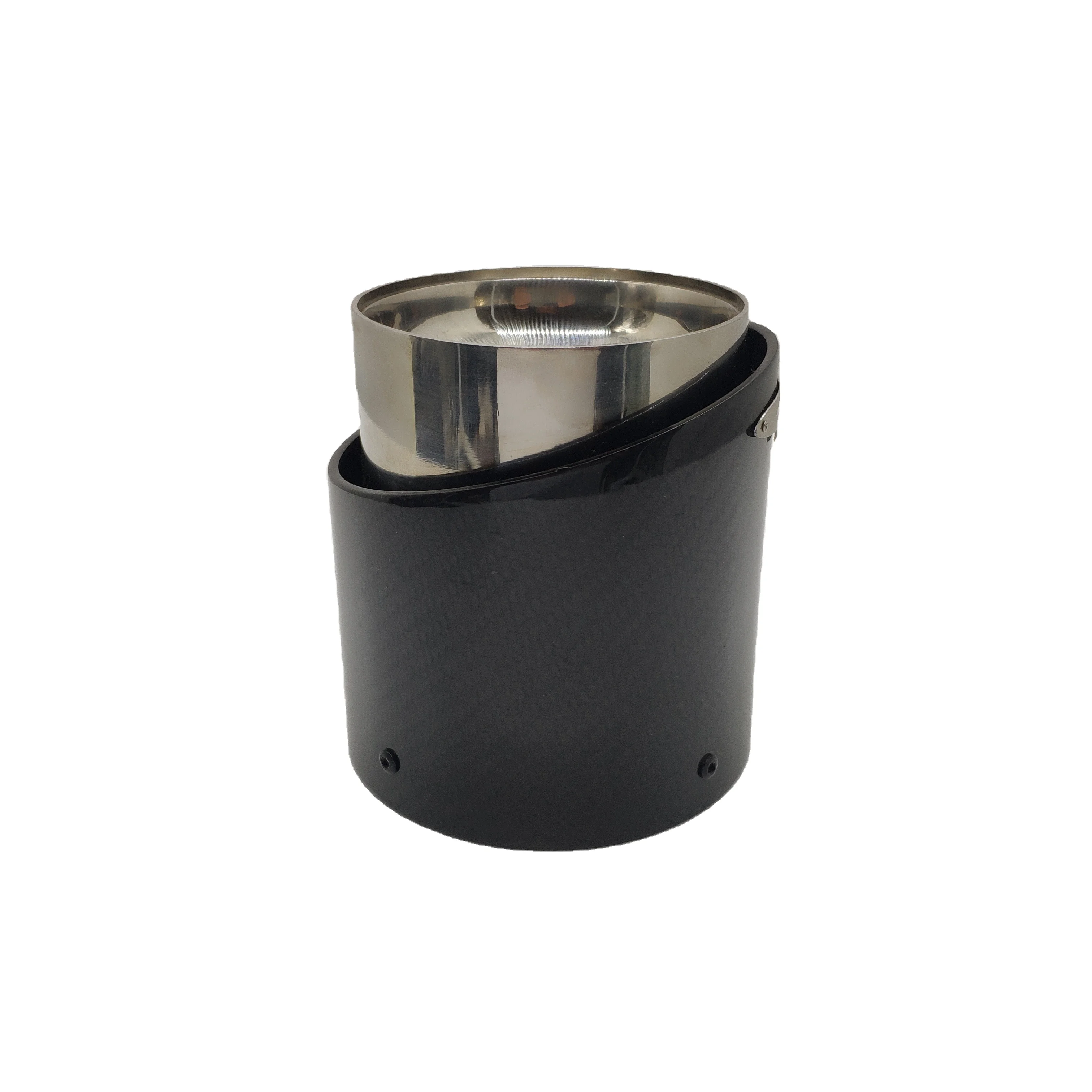 China factory direct sales stainless steel carbon fiber  with metal logo Exhaust pipe for Universal