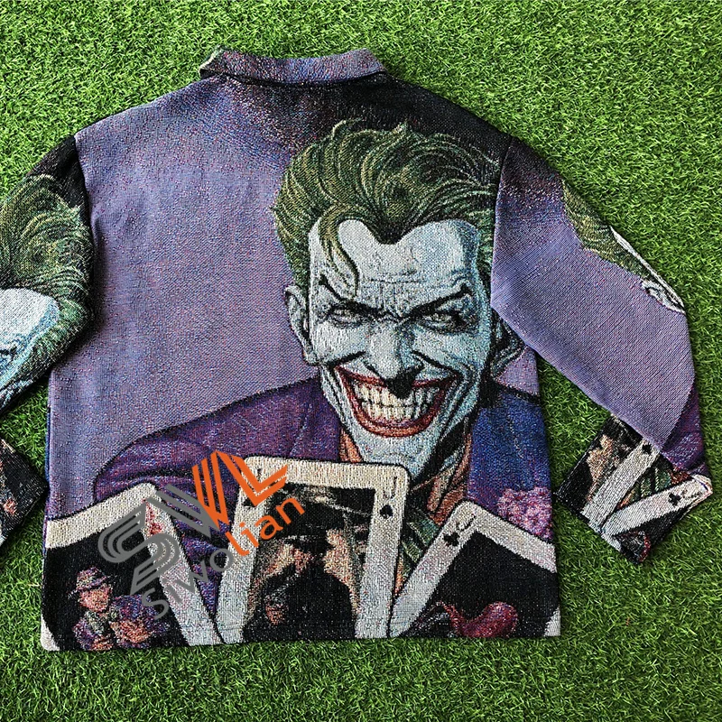 Custom tapestry Jackets coat High Quality Jacquard tapestry Blanket Woven Zipper Jackets Men