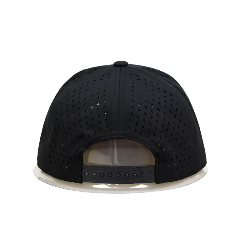 Custom 5 Panel High Quality Curved Brim 3D Embroidered Logo Sport Golf Baseball Cap,Waterproof Laser Cut Hole Perforated Dad Hat