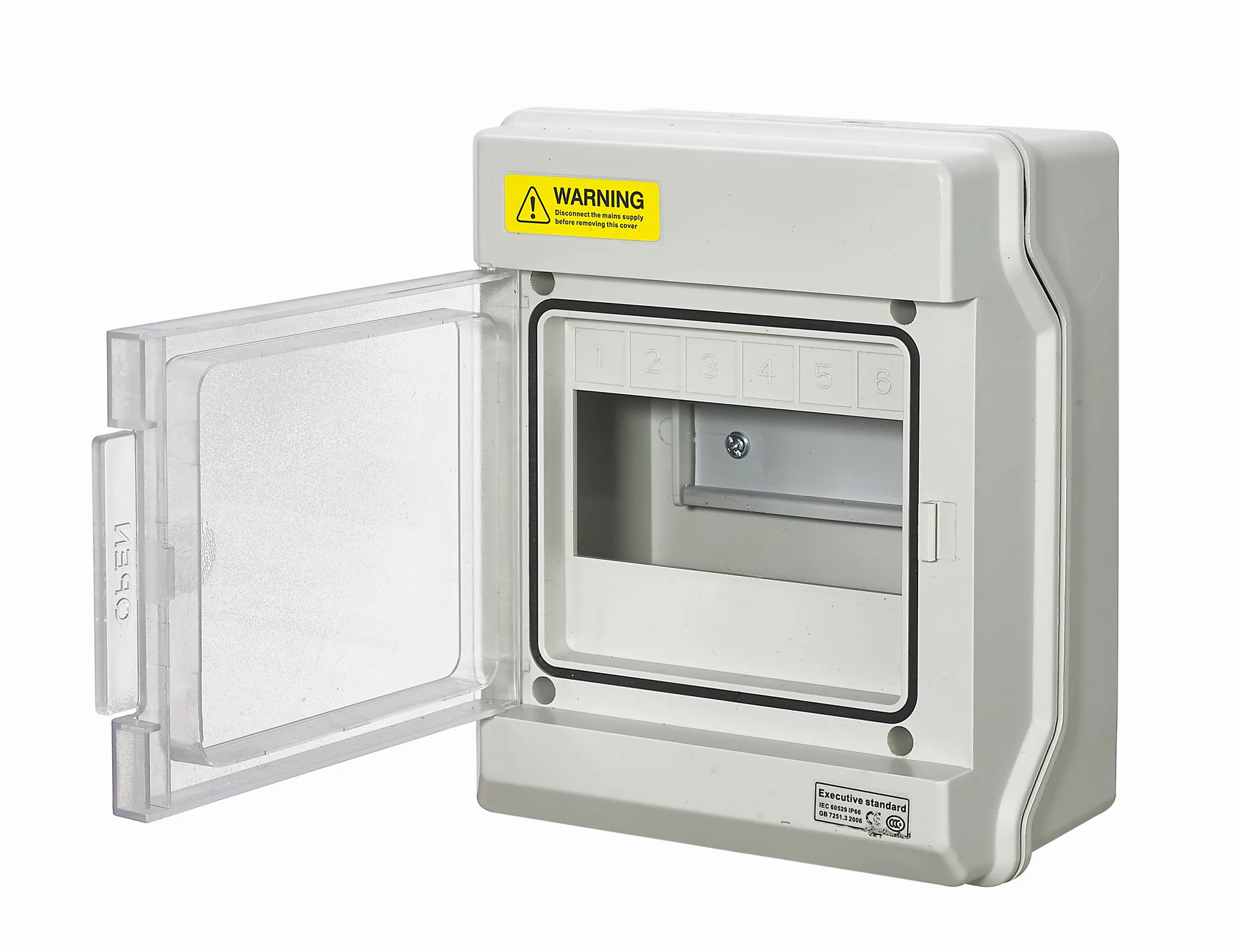 IP65 waterproof and dustproof ABS/PC electrical power house use 6 way Distribution box