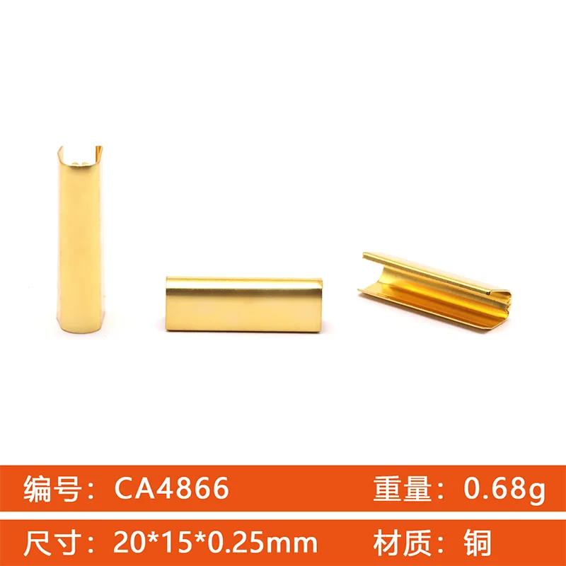 Custom Logo Metal Crimp for Flat Laces Lanyard Clip Cord End Tip aglets Metal Cord Ending Clips