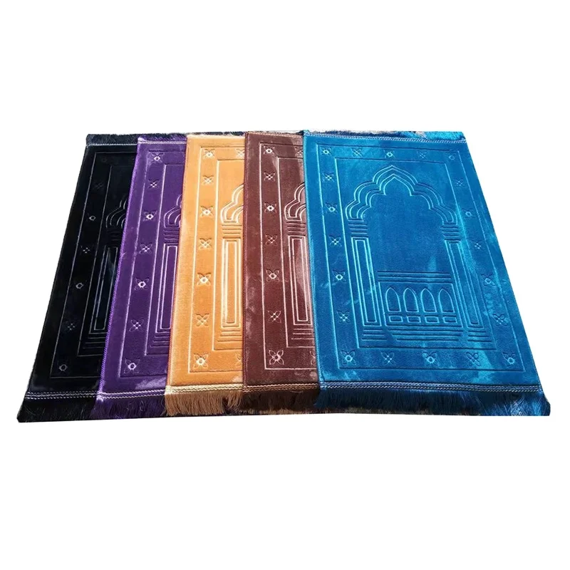 Wholesale Custom Worship Blanket Thick Islamic Muslim Prayer Rug Kid Prayer Mat