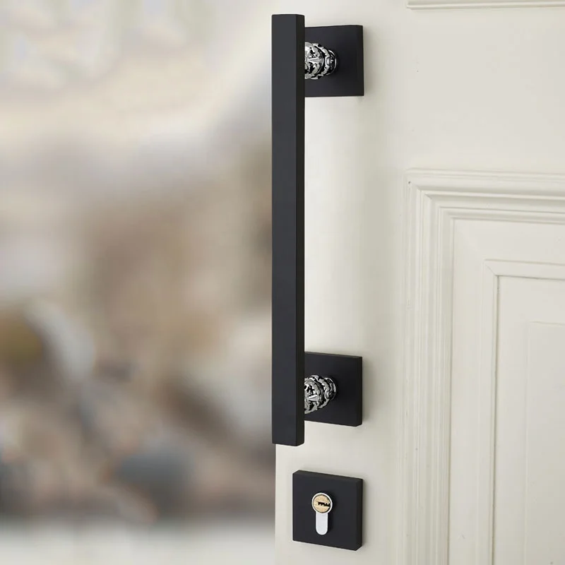 Полностью медная кованая яркая Золотая дверная ручка сплит большая ручка простой европейский внутренний деревянный дверной замок