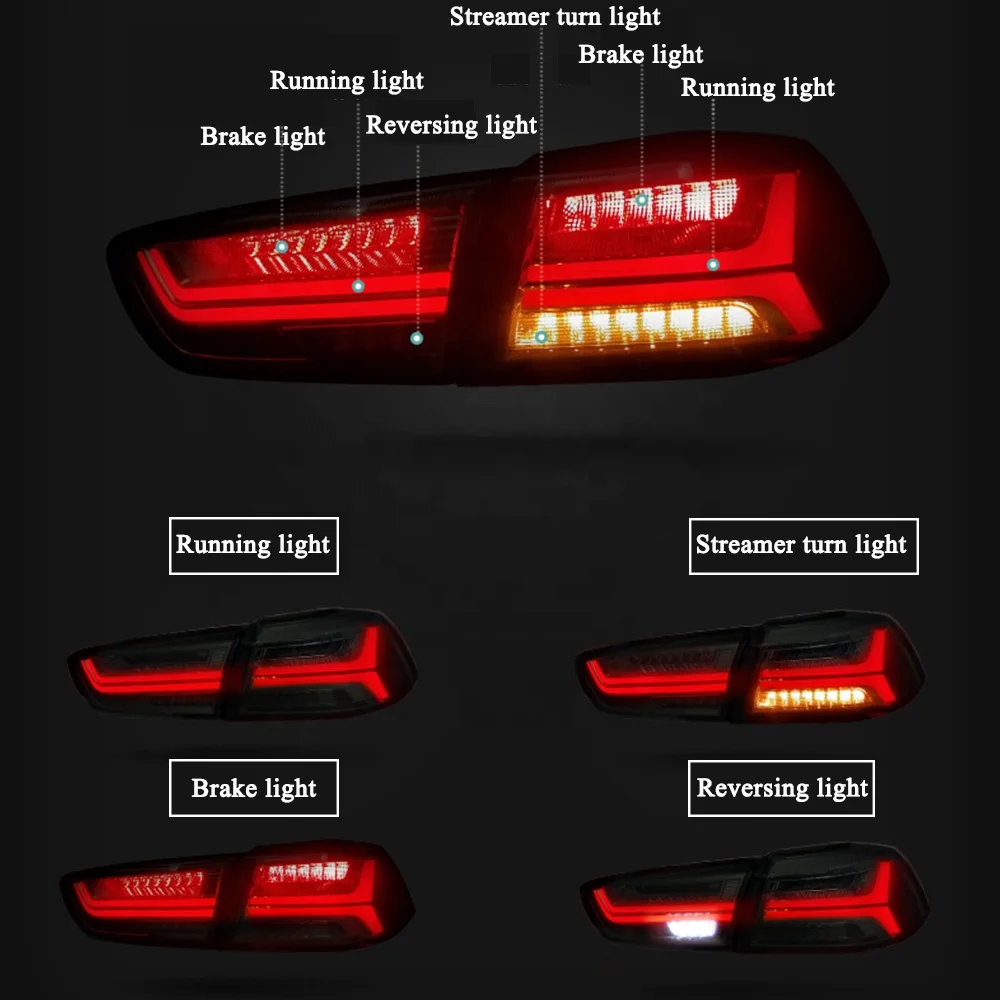 Светодиодный задний фонарь для Mitsubishi Lancer EVO x 2008-2017 стоп-сигнал светодиодный левая и правая стороны поворотный