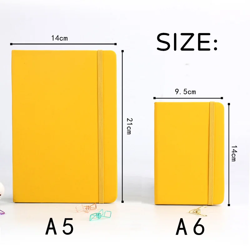 Wholesale A4 A5 A6 Large Business Journals Elastic Belt Notebook Student Stationery Notepad Handbook With Custom Logo