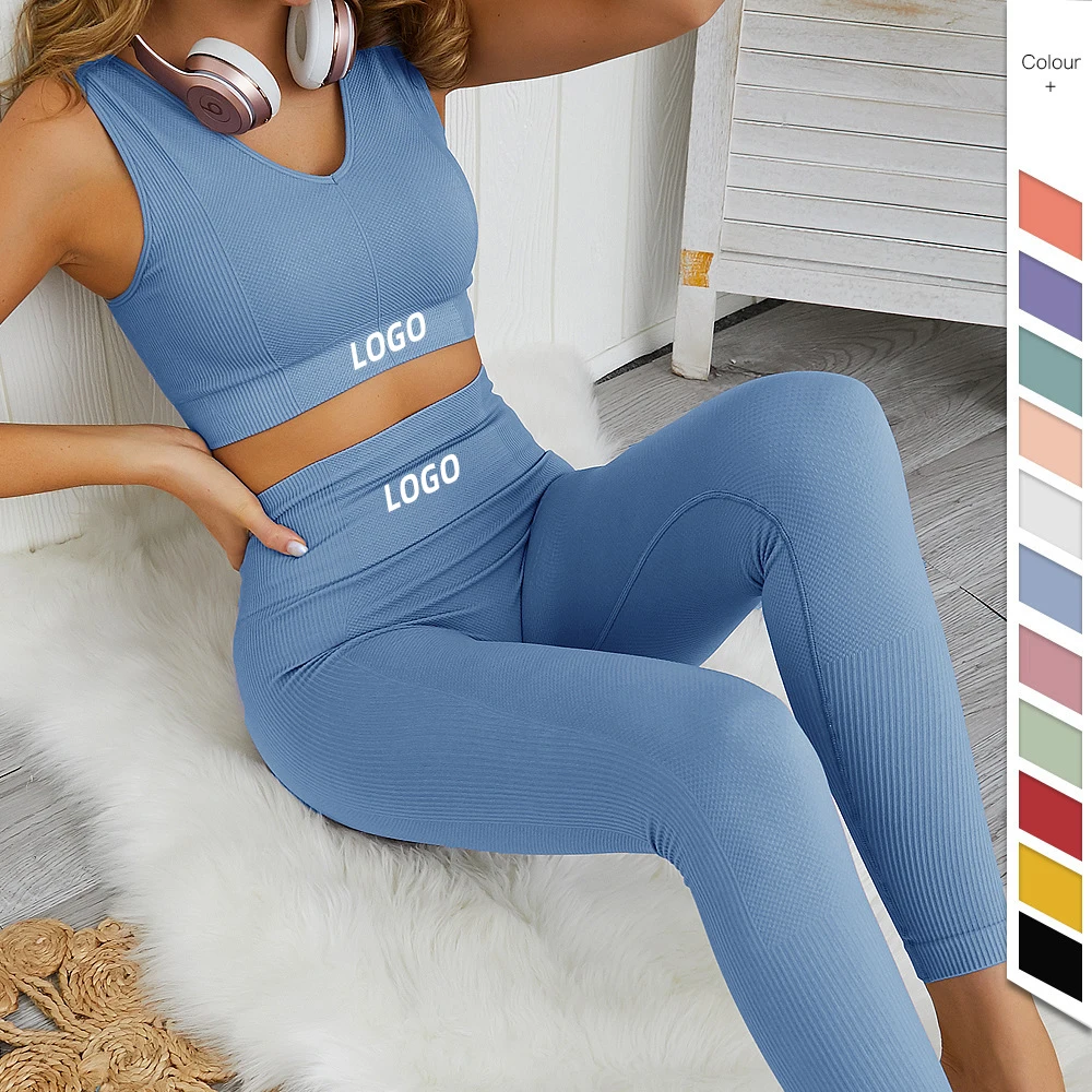 Wholesale Custom Design Fitness Clothing Sport Suit Women Apparel Activewear Gym Clothing Yoga Workout Set
