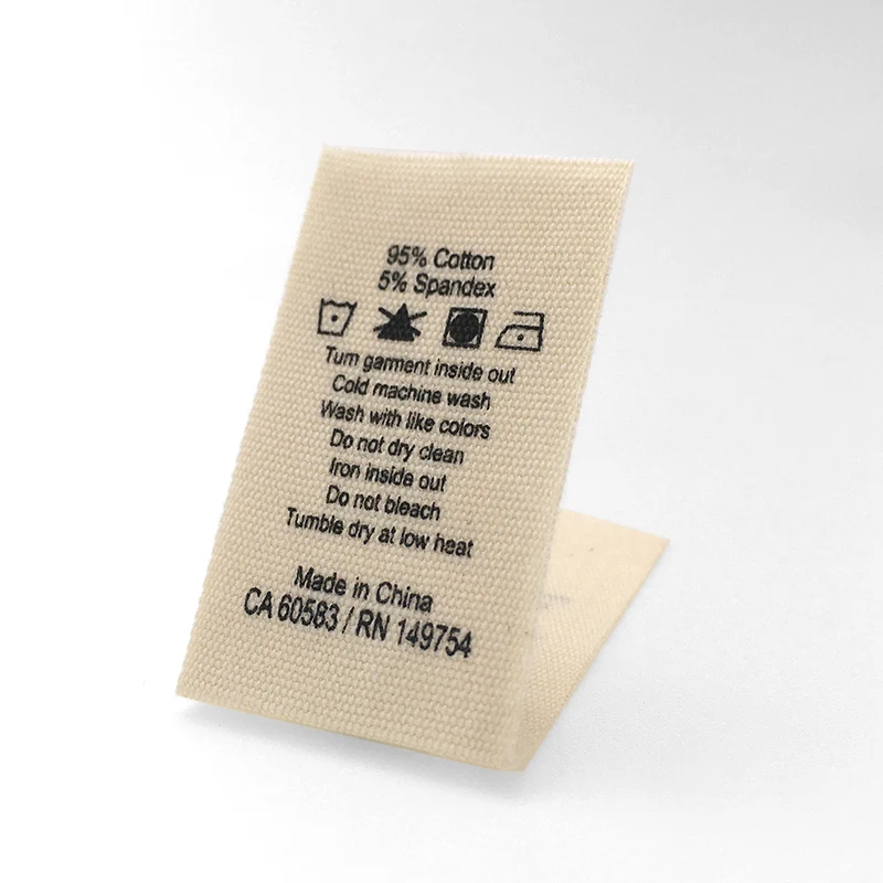 Custom Fashion Accessories Private Large Woven Size Label Tag For Women Dress