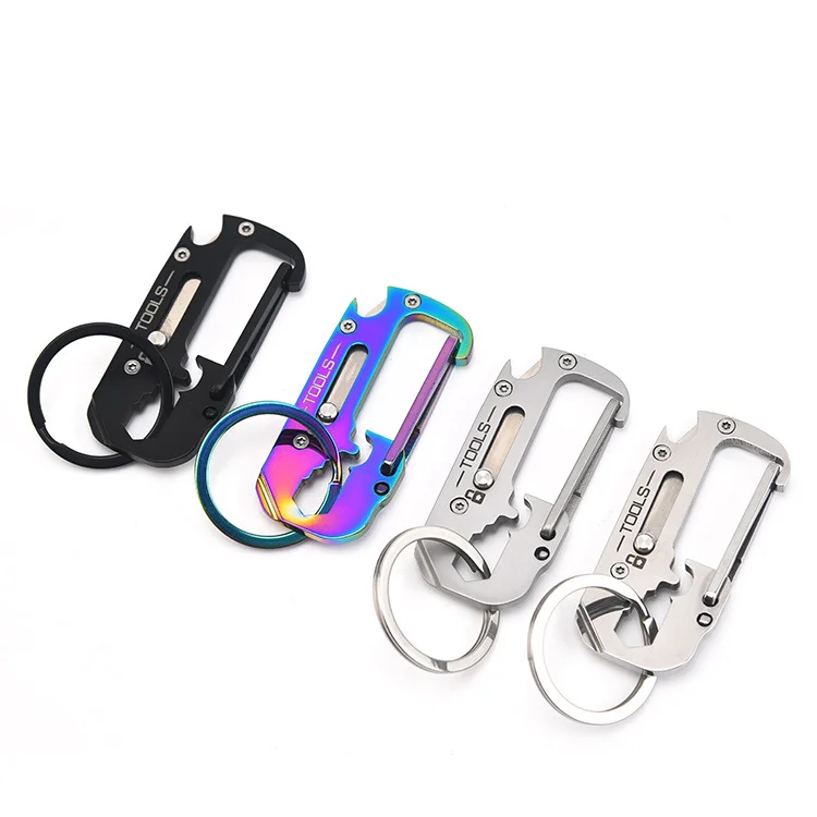 Premium Best Dad Gift Custom Engraving Mini Multi Tool Snap Hook Keychain
