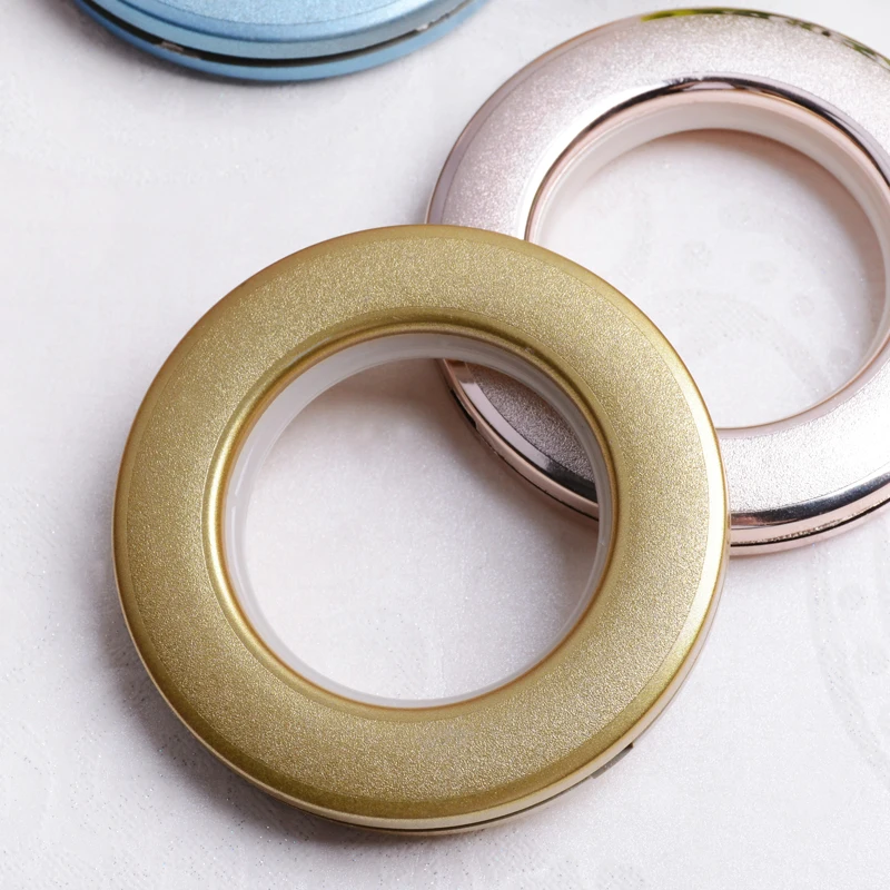 Factory Supply 80pcs/Bag Curtain Accessories Ring roman Ring Plastic Curtain Eyelets and Rings Clips Grommets For Curtains