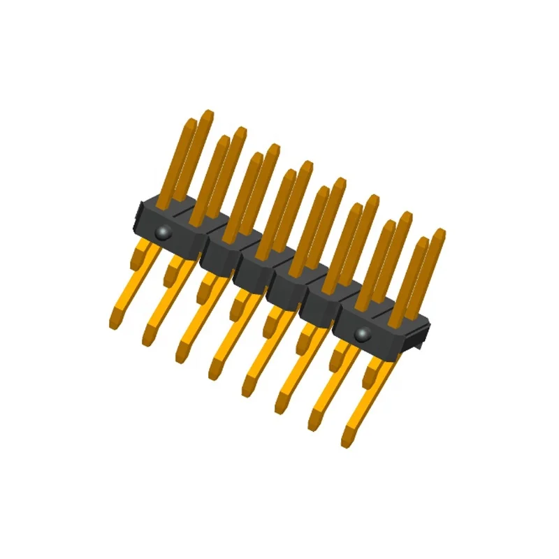 FPIC Spring Load PCB Pin Header 8.0mm Double Row 4 6 8 10 12 14 16 20 Pin 2.54 mm Pitch Pin Connector