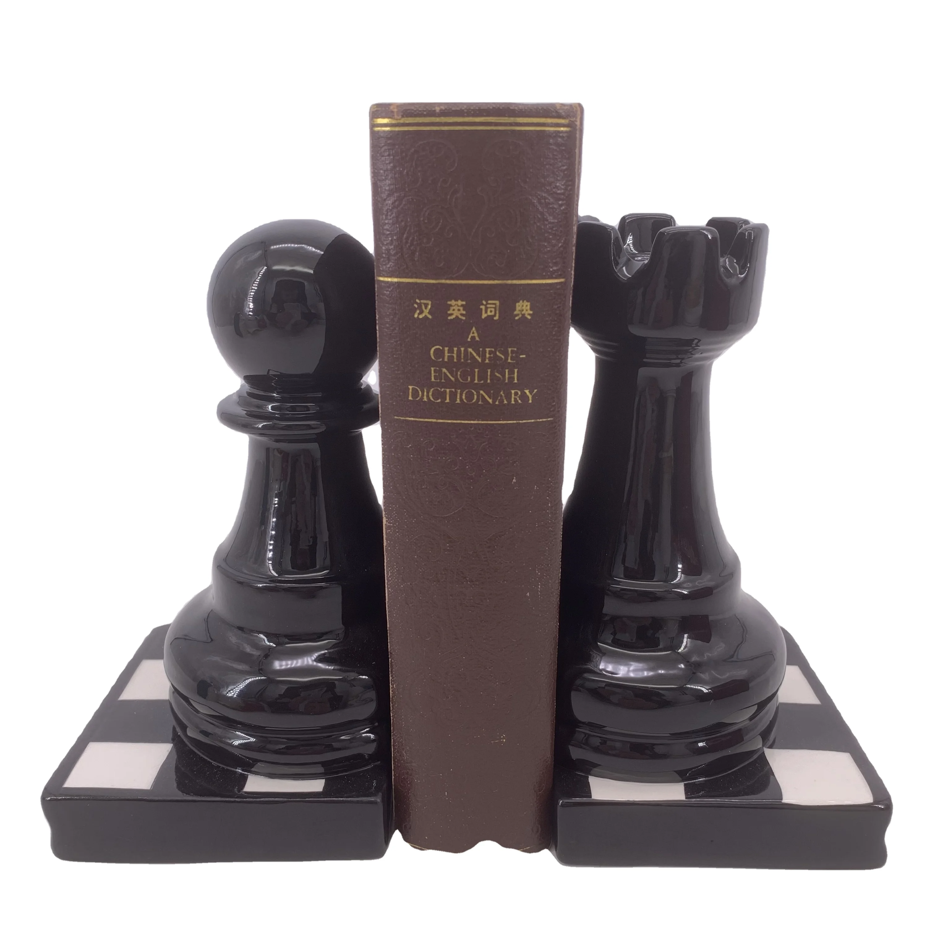 Hot sale Chess Ceramic bookends for kids bookends decorative,study room decor book stop book shelf stop library decor ceramic
