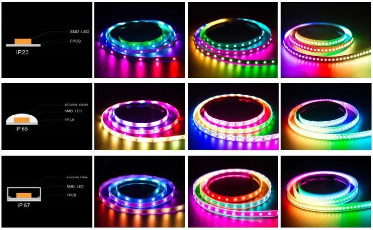 5 В многоцветный свет RGB программируемый игровой RGBLED полоса окружающая Светодиодная лента