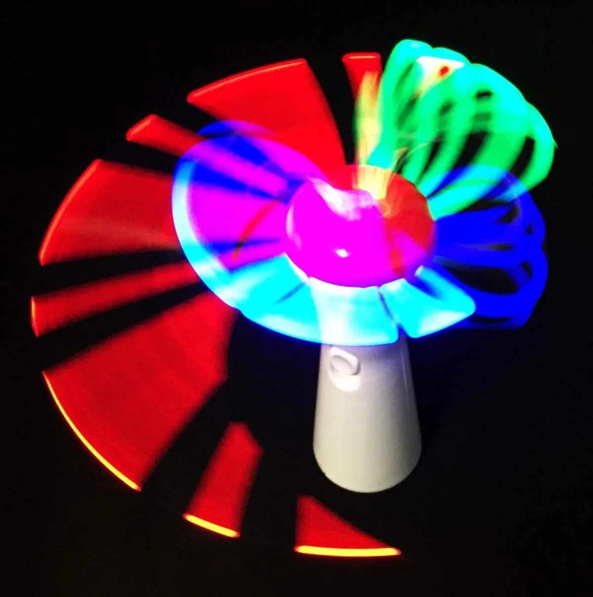 Spinning Light Up Wand | Glowing Multi-Color LED Light Spinner In Wild Sensory Patterns Spinning Light Toy For Children