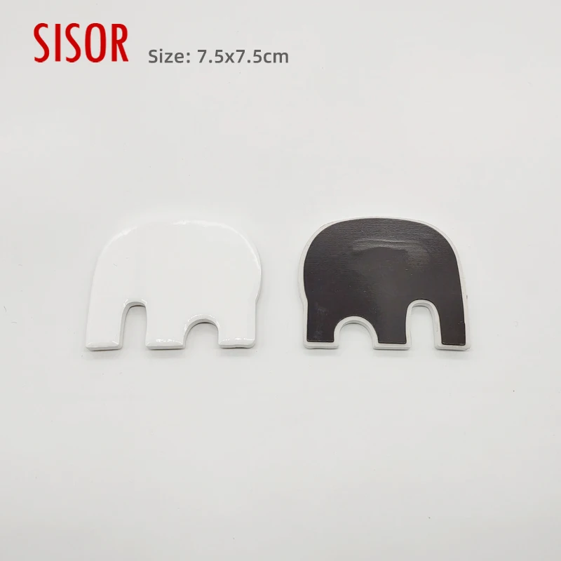 DIY can customize wholesale ceramic elephant molding magnet with soft magnetic back refrigerator decoration gift sublimation bla