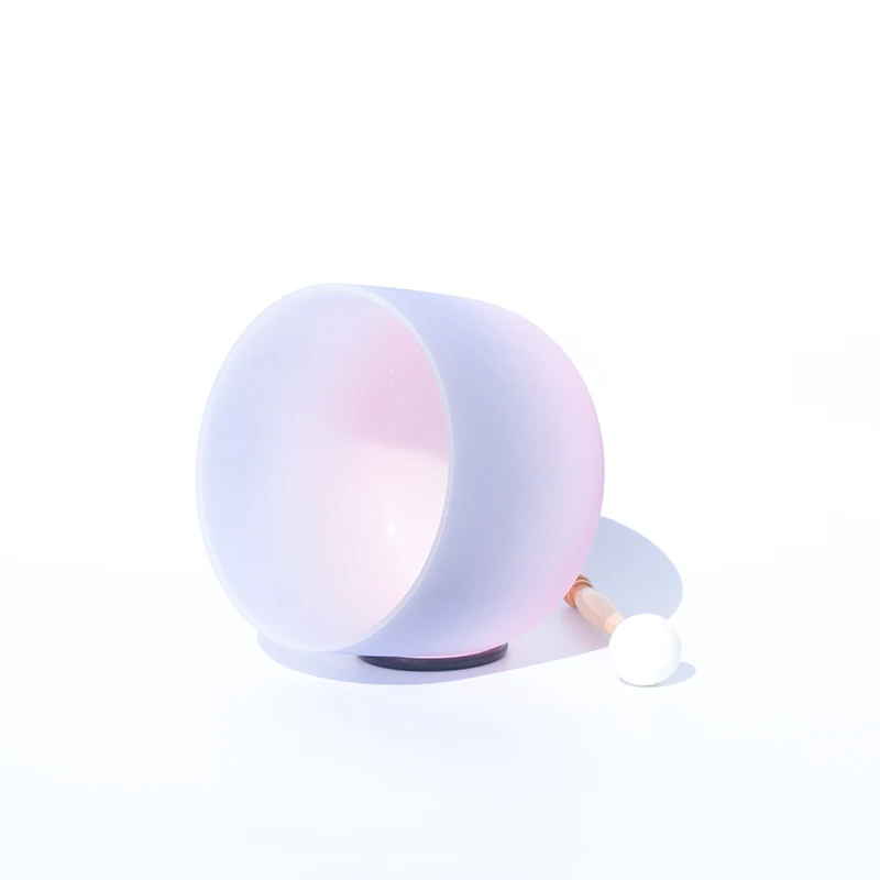 Candy series 8inch A Third-Eye Crystal Singing Bowl  Meditation Quartz Bowl Sound Therapy Free Mallet