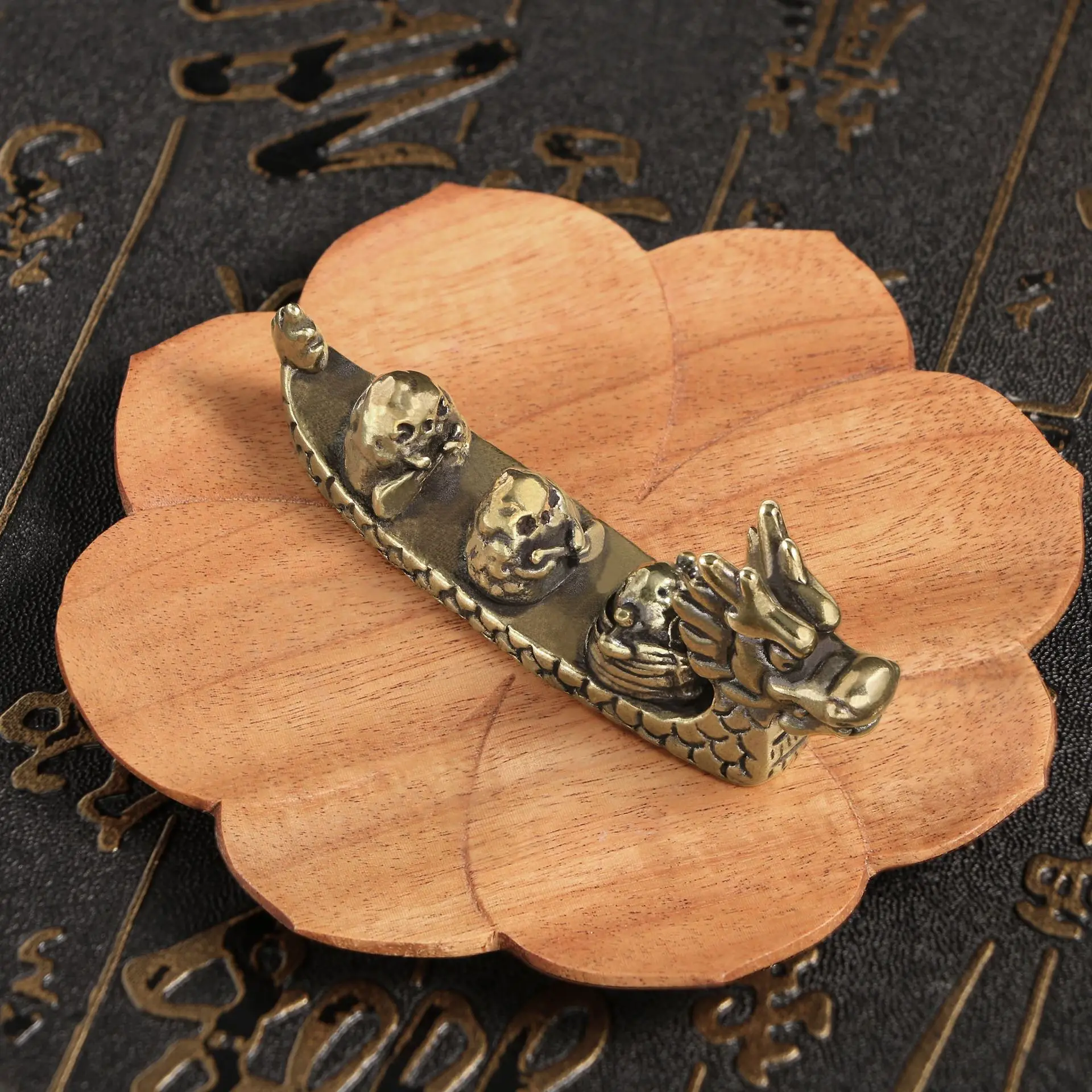 Brass ornaments national Dragon Boat Festival cute creative cute dumplings dragon boat racing ornaments