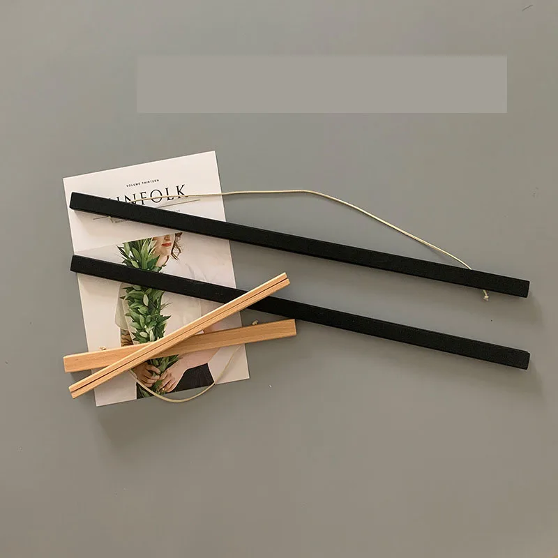 Beech Magnet Absorbing Picture Holder Solid Teak Pine Magnetic Drawing Clip Poster Hanging Frame