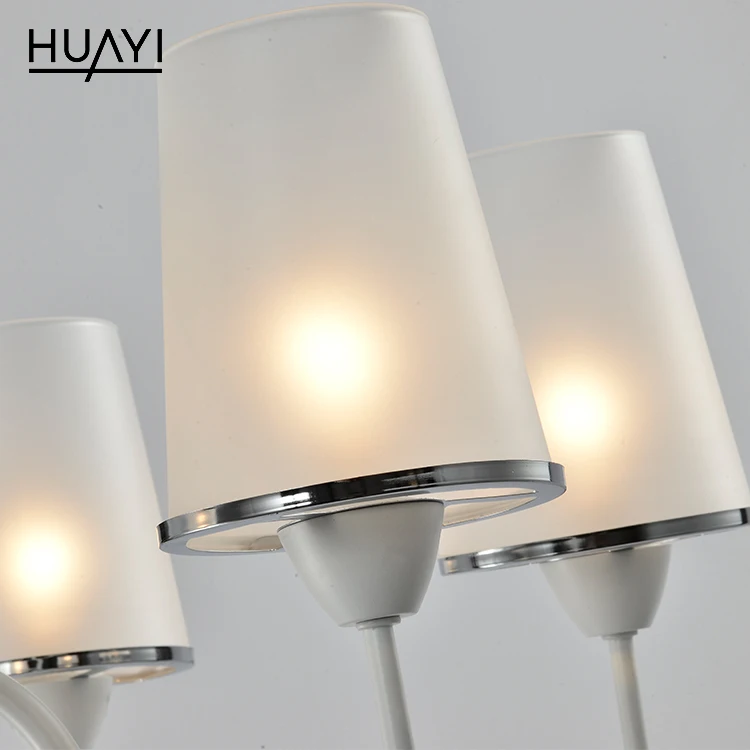 HUAYI Hot Sale Modern Simple Style Dining Room Metal Glass Indoor Decoration Chandelier