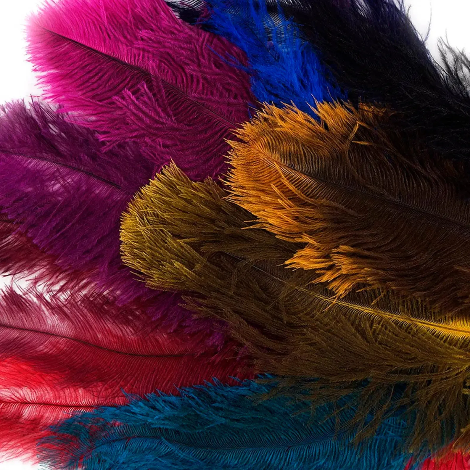 Wholesale Floss Ostrich Feathers  For Wedding Carnival Performance Millinery Fashion and Costume Design