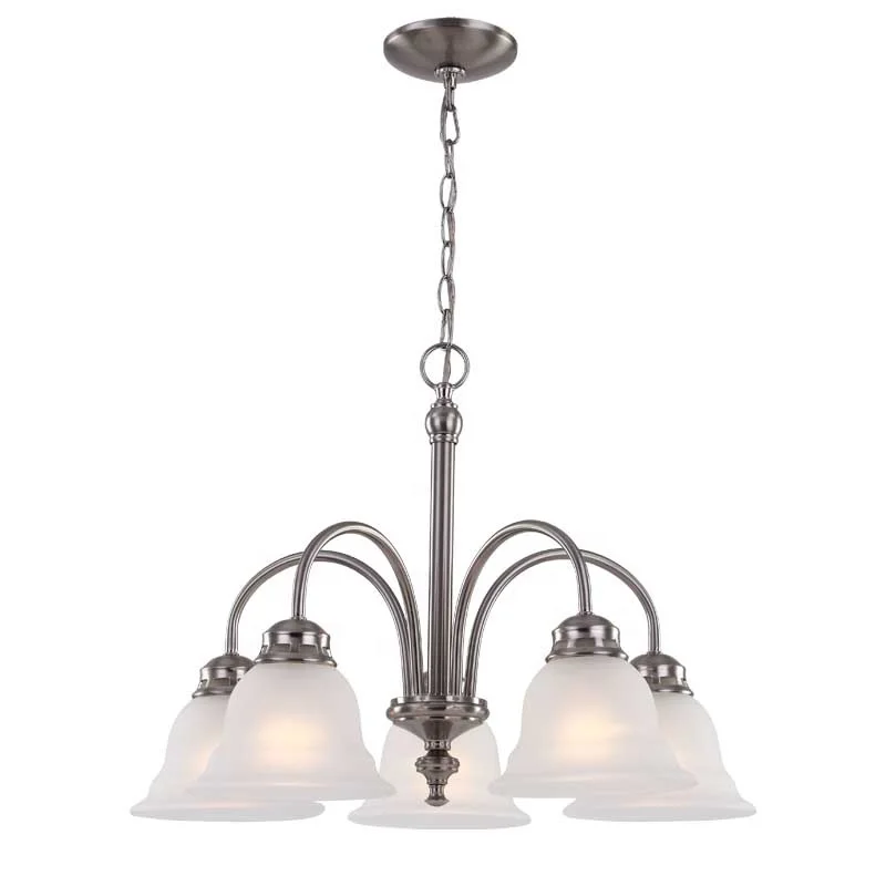 Modern Chandelier  5-light frosted glass and ORB finish LED Indoor decorative Pendant Lights and lighting home