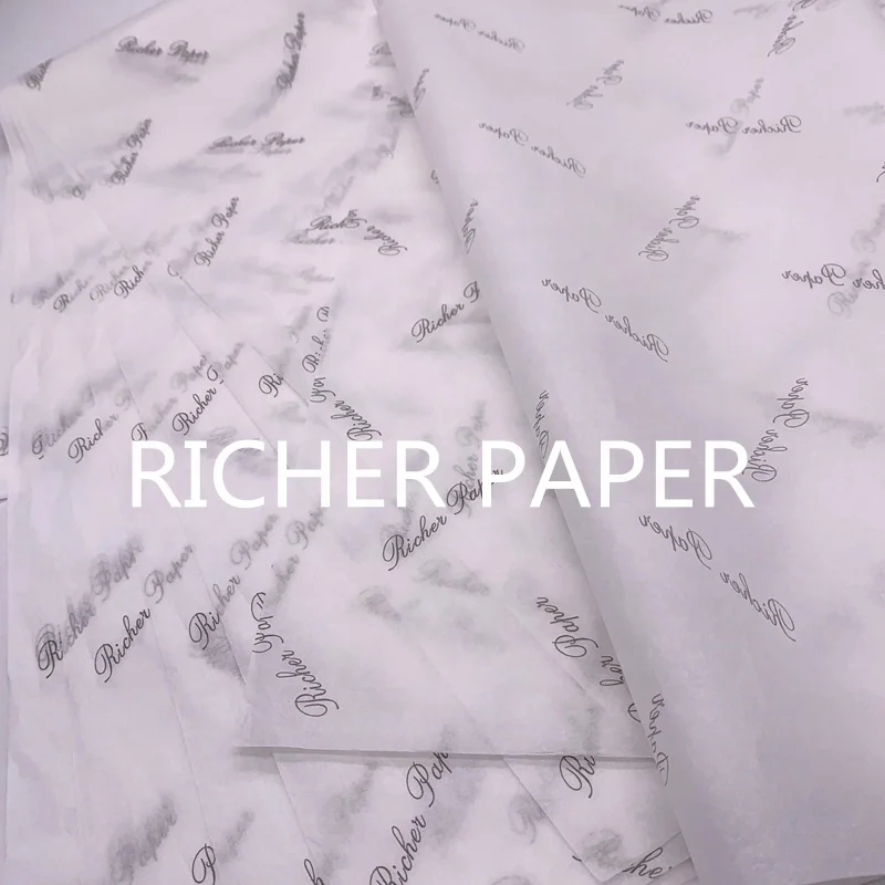 
High Quality Customization Printed 17gsm/22gsm Custom Logo Tissue Wrapping Paper with FSC 
