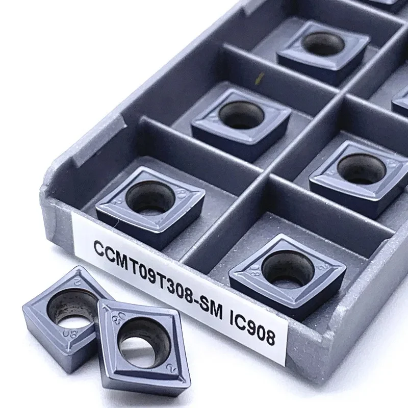 ISCAR оригинальный CCMT 060204 CCMT09T304 SM IC908 CCMT09T308 внешний токарный инструмент с металлической вставкой для токарного станка твердосплавный автомобиля