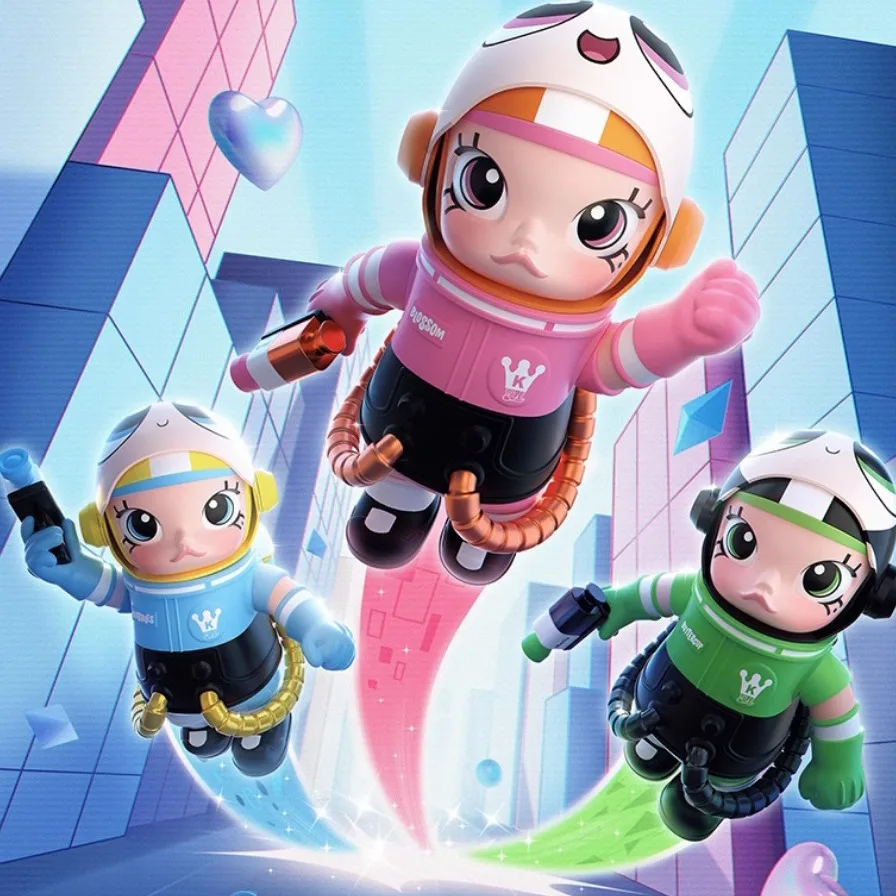 Wholesale POP MART MEGA SPACE MOLLY Flower Big Doll Hand 400% POP- Powerpuff