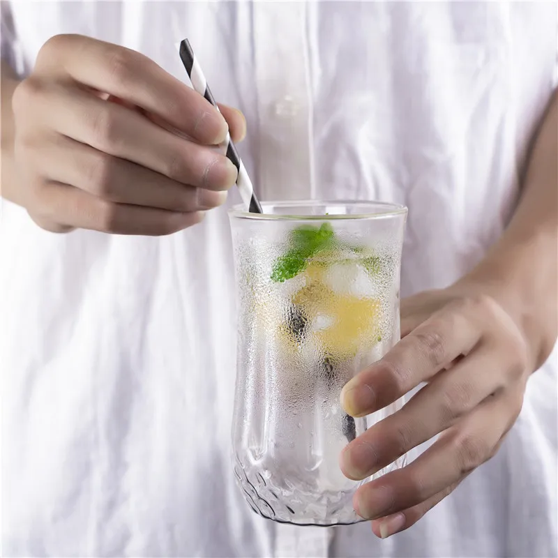 double layer heat resistant glass household water glass carving whisky glass cup