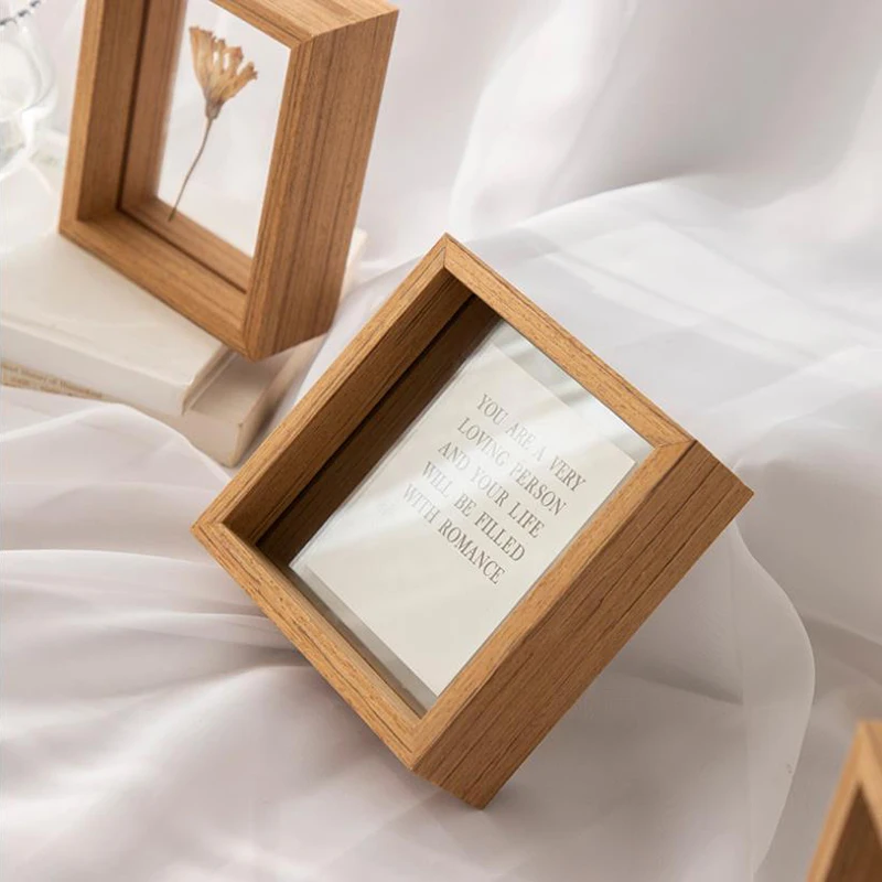 Double Sided Picture Frame Mini Photo Frame Square