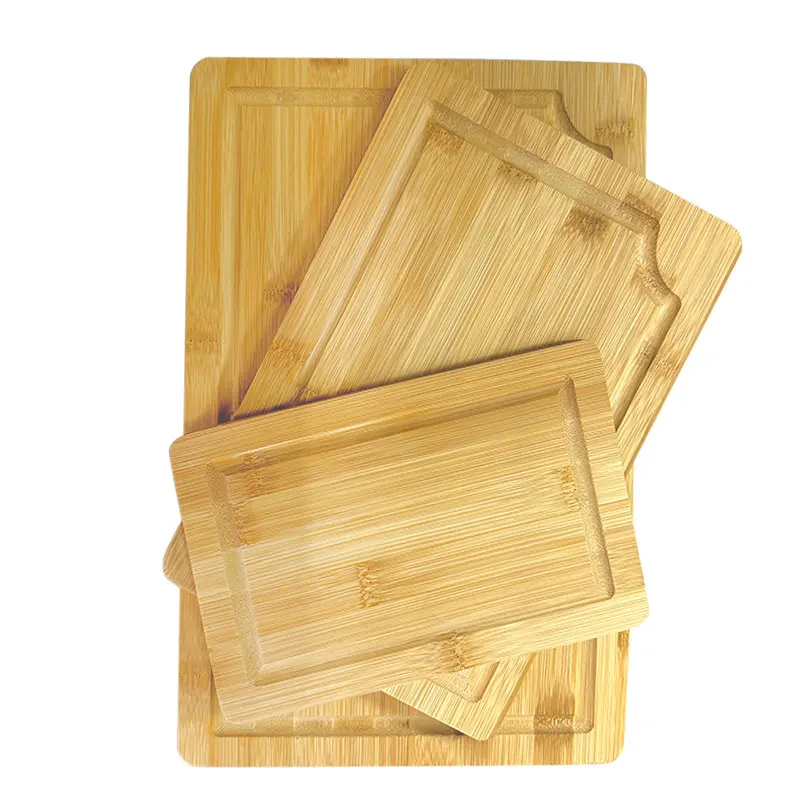 Hot sales Bamboo Cutting Board Set Of 3 Pcs Kitchen Chopping Board For Serving Meat And Veggies