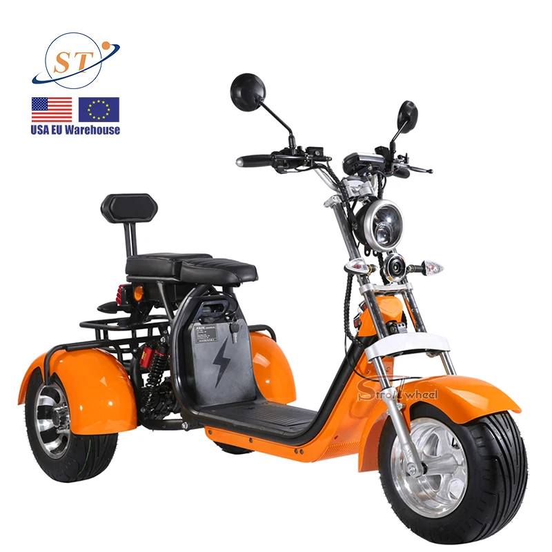 European warehouse citycoco 2000w electric motorcycle adult 3 wheel  60v 40ah battery electric scooters powerful adult