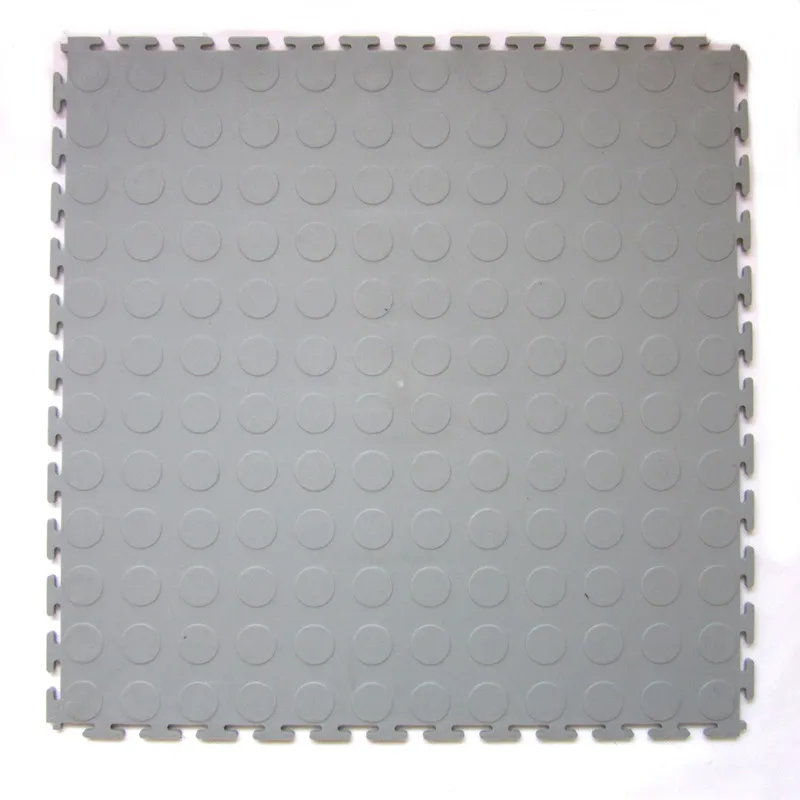 Vinyl Garage Flooring Tile PVC Interlocking Plastic Floor Tile For Warehouse/Workshop/Showroom/Gym Etc CD65