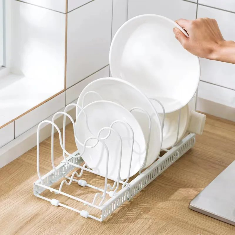Kitchen & Tabletop Kitchen  Pot Cover dish drying rack Cast Iron Pan Lid Rack storage organizer racks