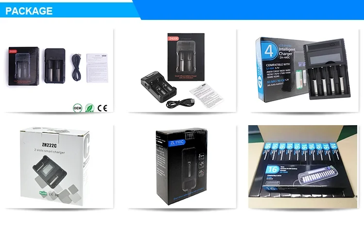 Smart LCD 4-Slots Analyzer Tester Li-ion NiMH Battery Charger AAA 10440 14500 16340 18650 Battery Charger