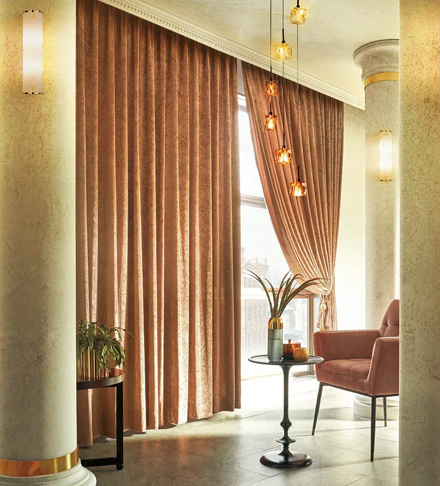 Sound absorption and odor elimination latest curtain fashion designs.