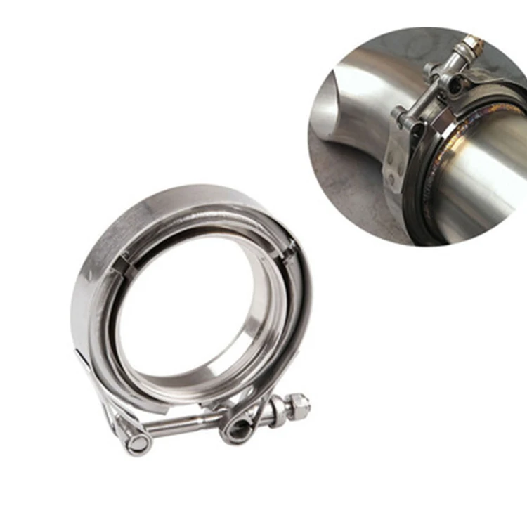 Stainless Steel Quick Release Repair V Band Pipe Clamp With Male Female Flange Kit