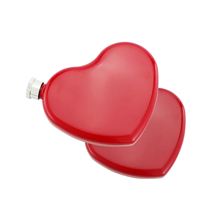 Портативный 4oz винный графин из нержавеющей стали в форме сердца фляжка спирта виски женские изготовленным на заказ логосом