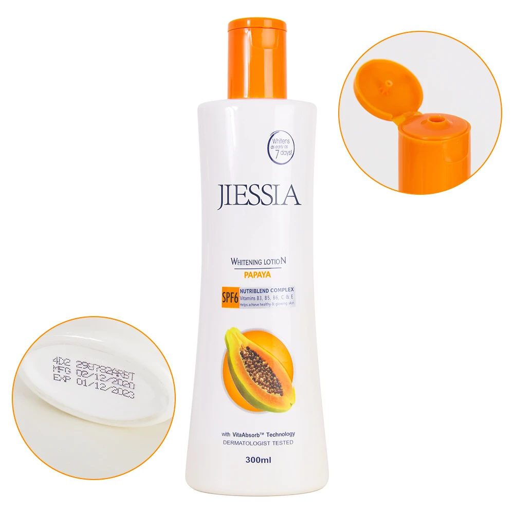 JIESSIA In stock skin body care natural PAPAYA moisturizing whitening brightening whiting body lotion