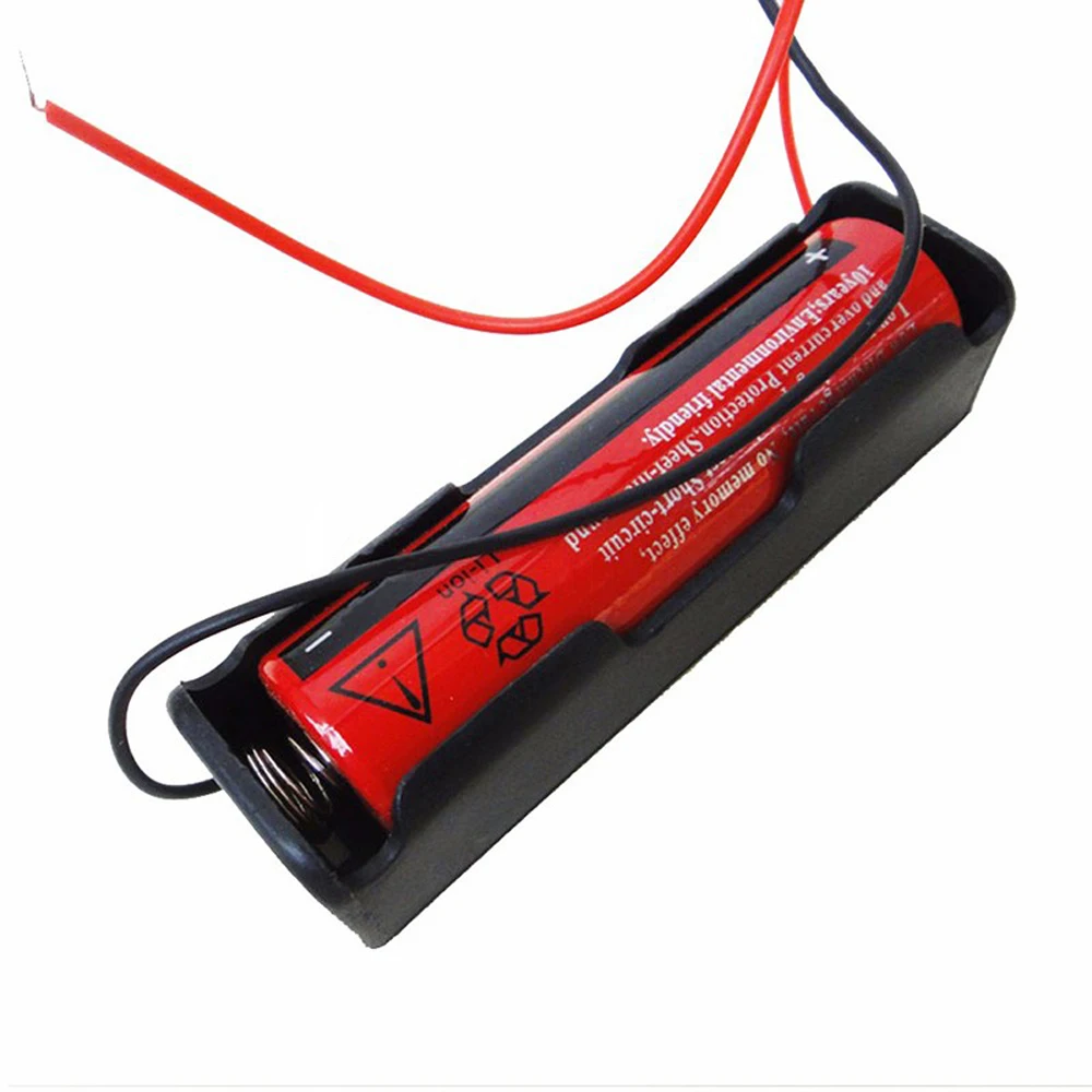 18650 Battery Case Holder 1*18650 3.7V Battery Storage Box Batteries Container with Wire Leads
