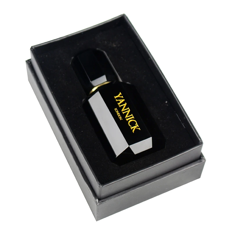 Top Grade Black Perfume Essential Oil Crystal Bottles India Attar Bottle With Logo Custom