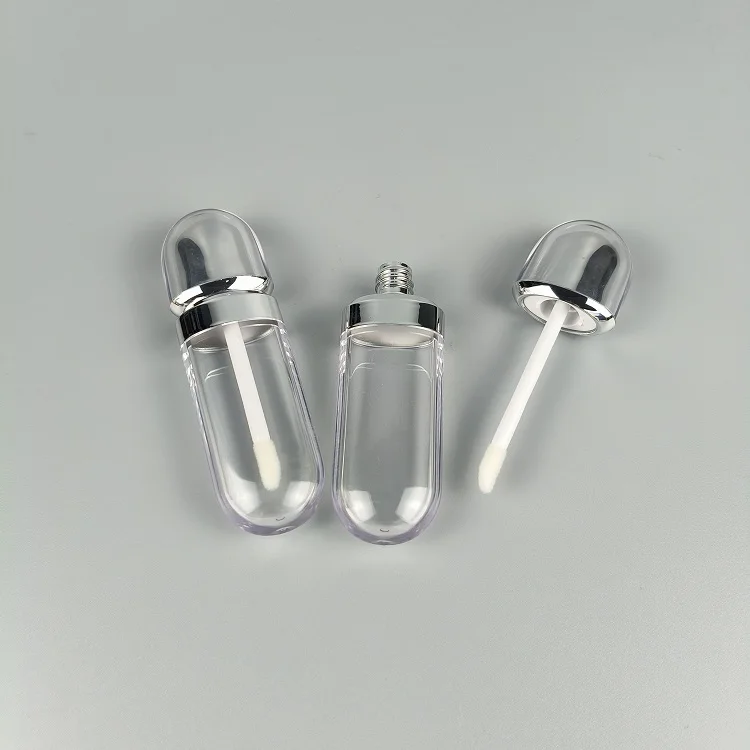 Glossy rose gold and clear 8ml oval shape  lipstick container  filling lipbalm container bottle/  lip care cream bottle tubes