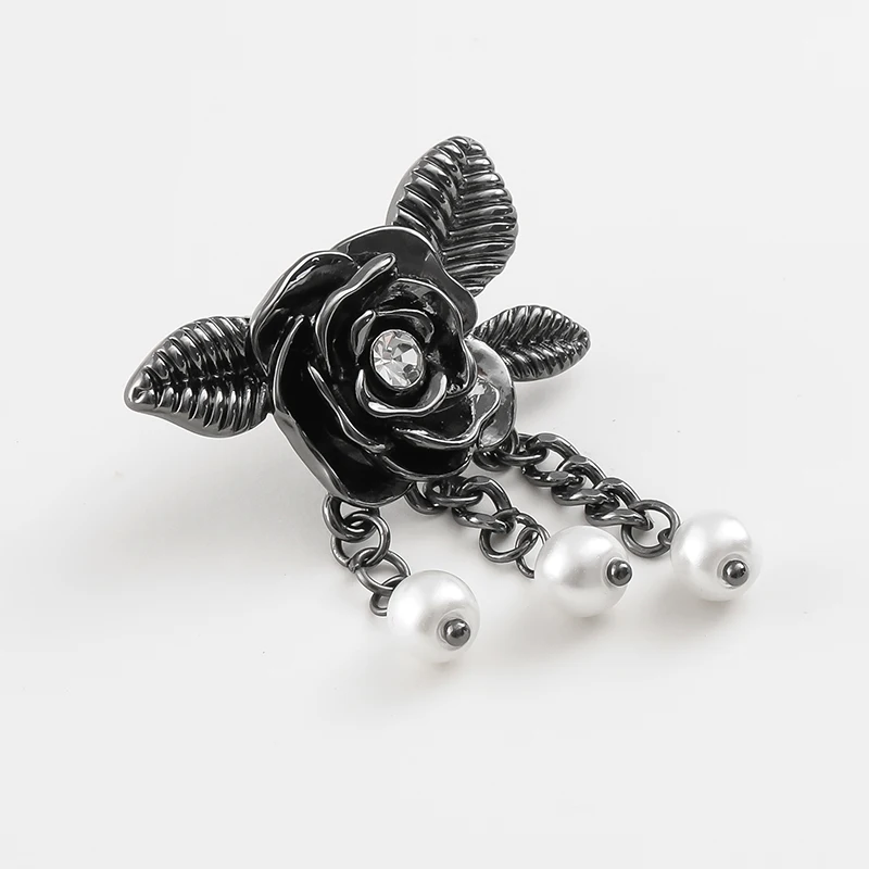 Original Design Vintage Black Romantic Women double layer black velvet choker Rose flower choker Necklace Wholesale