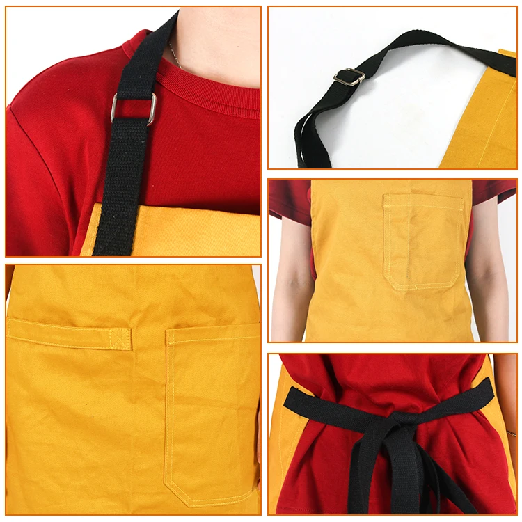 Custom Eco-Friendly Recycled RPET Cotton Restaurant Cooking Kitchen Uniform Apron