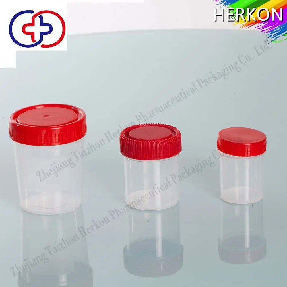 Disposable sterile 120ml urine specimen pop top container