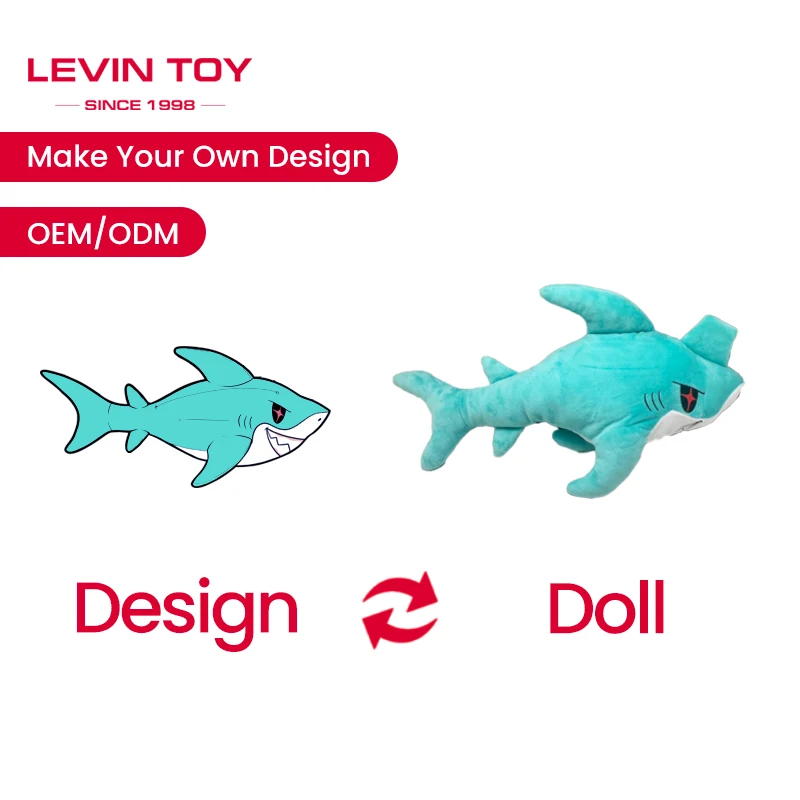 Wholesale Hot Selling cartoon Marine Organism shark Stuffed Animal Plush Toys for Sleeping Accompany